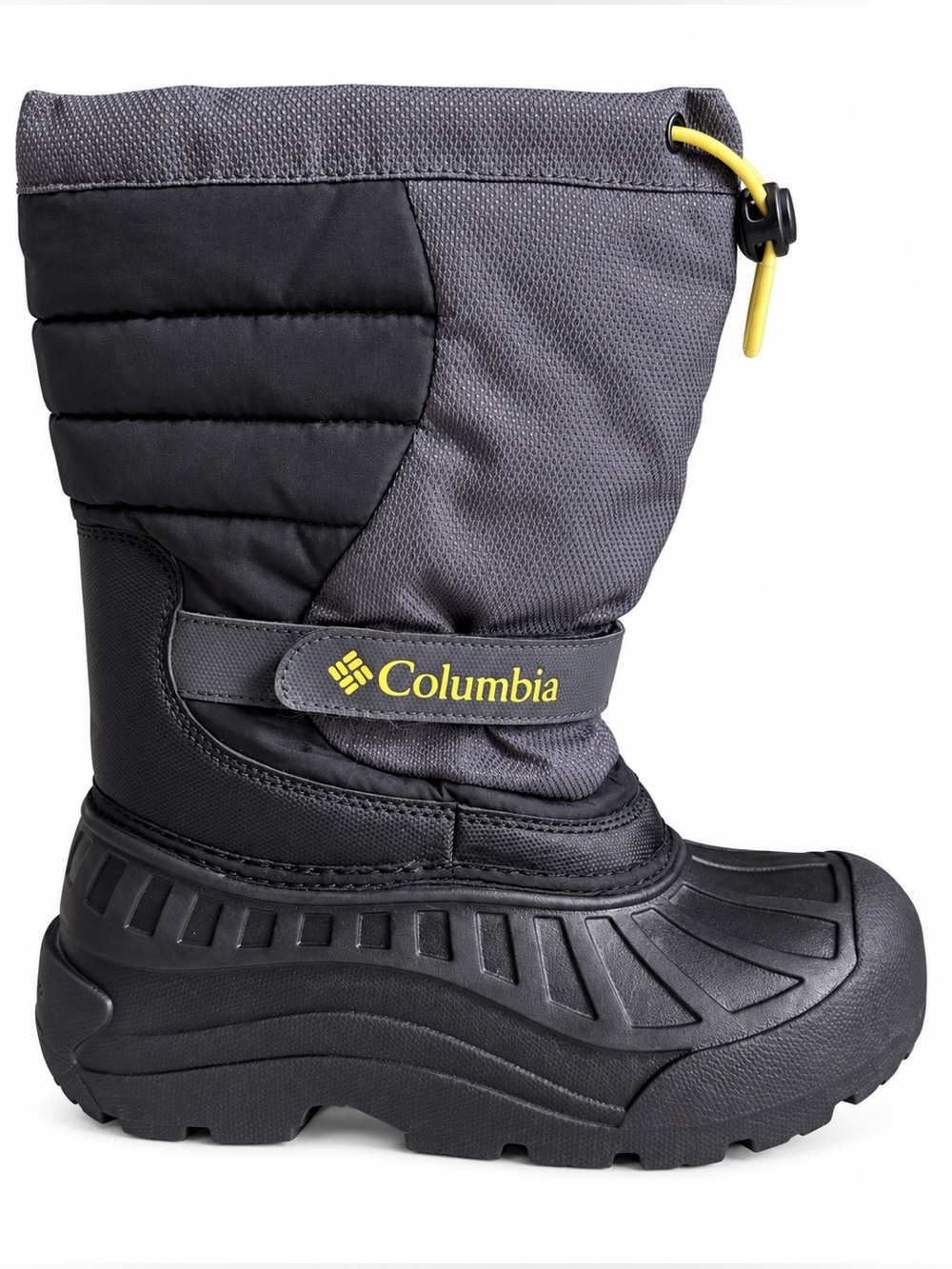 Columbia Kids 400g Insulated Waterproof Winter Snow Boots Black Gray Boys Size 5
